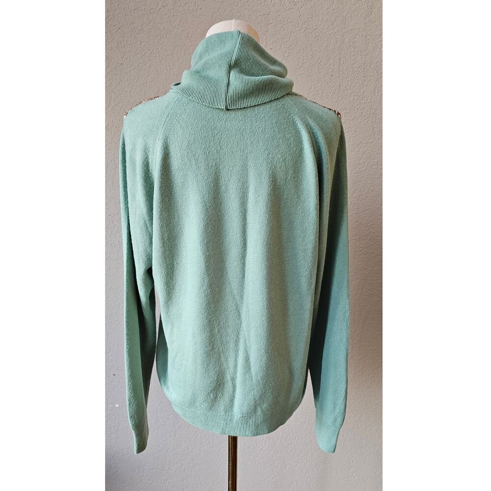 VTG Designers Original Embroidered Mink Shoulders Sweater Women Med UNIQUE OOAK - Picture 2 of 7